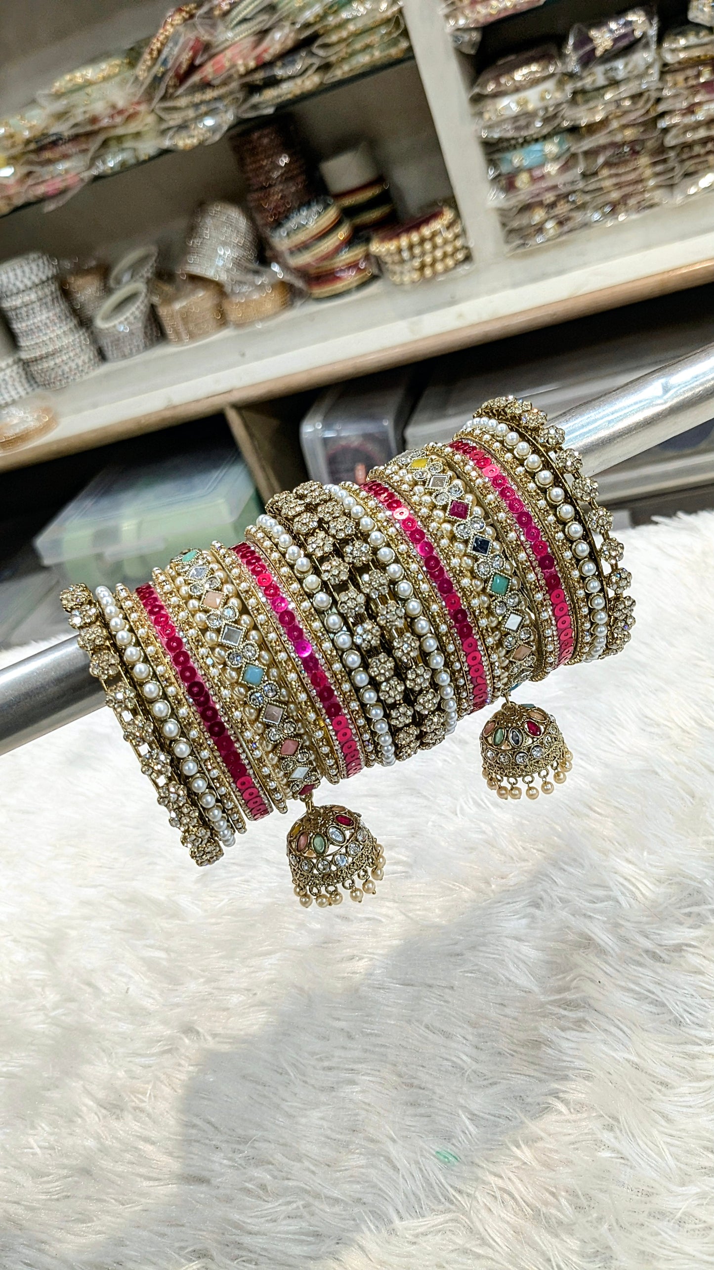 COPPER SEQUENCE BANGLES SET
