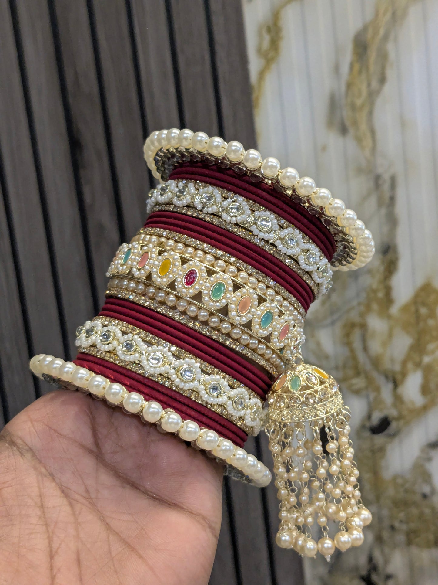 Trending polki bridal bangles