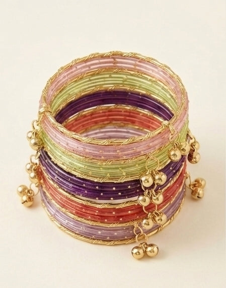 Kashmiri gungroo
With raindrop bangles