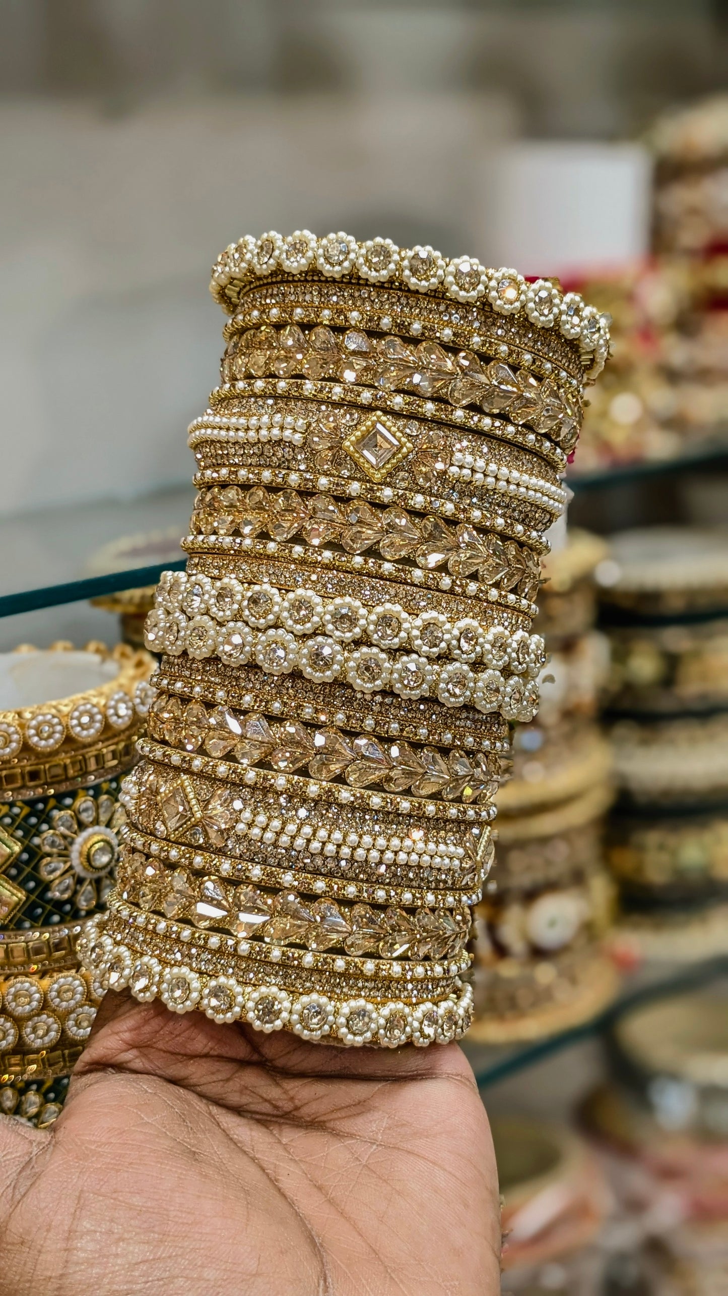 Golden bangles set