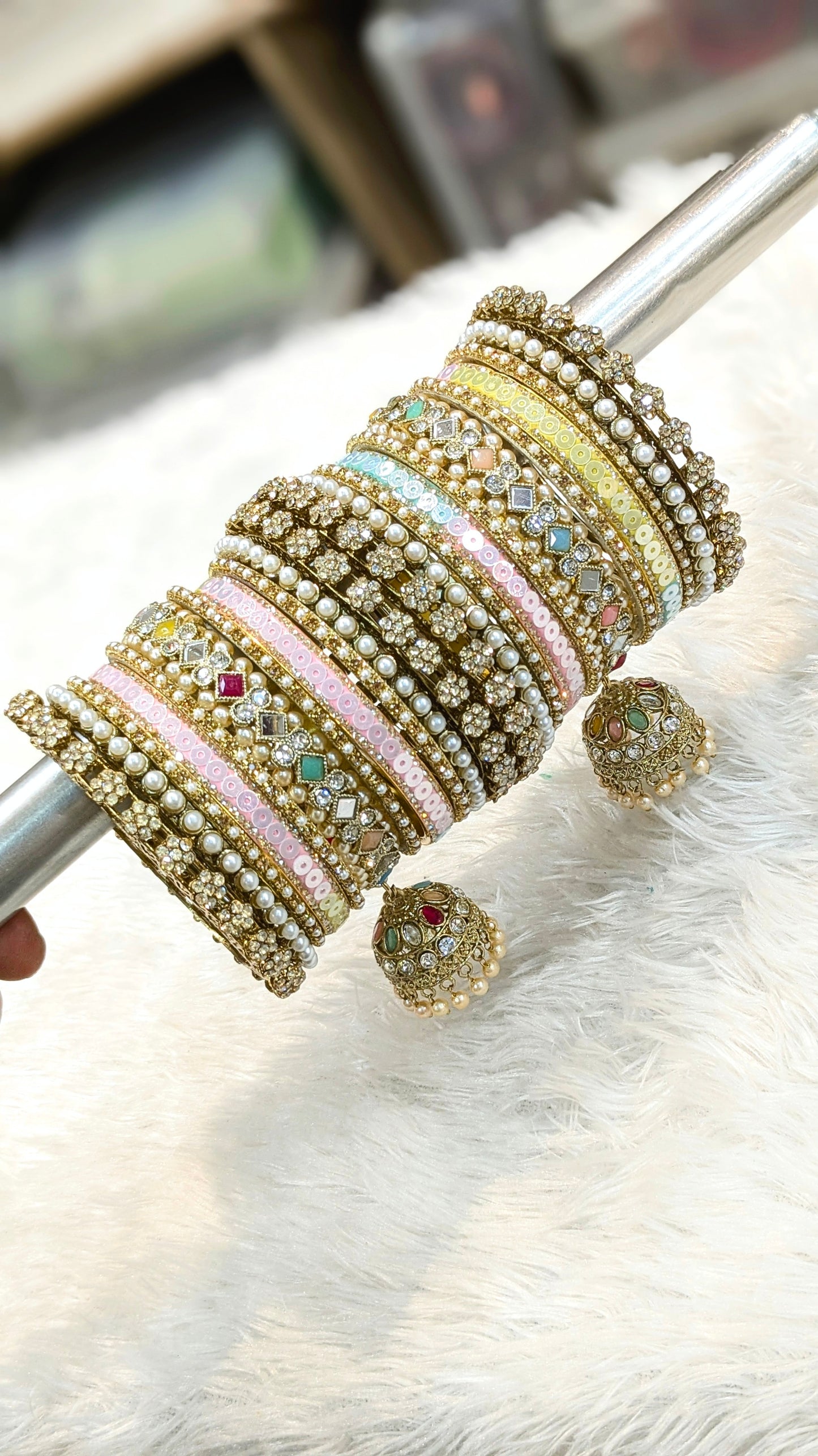 COPPER SEQUENCE BANGLES SET