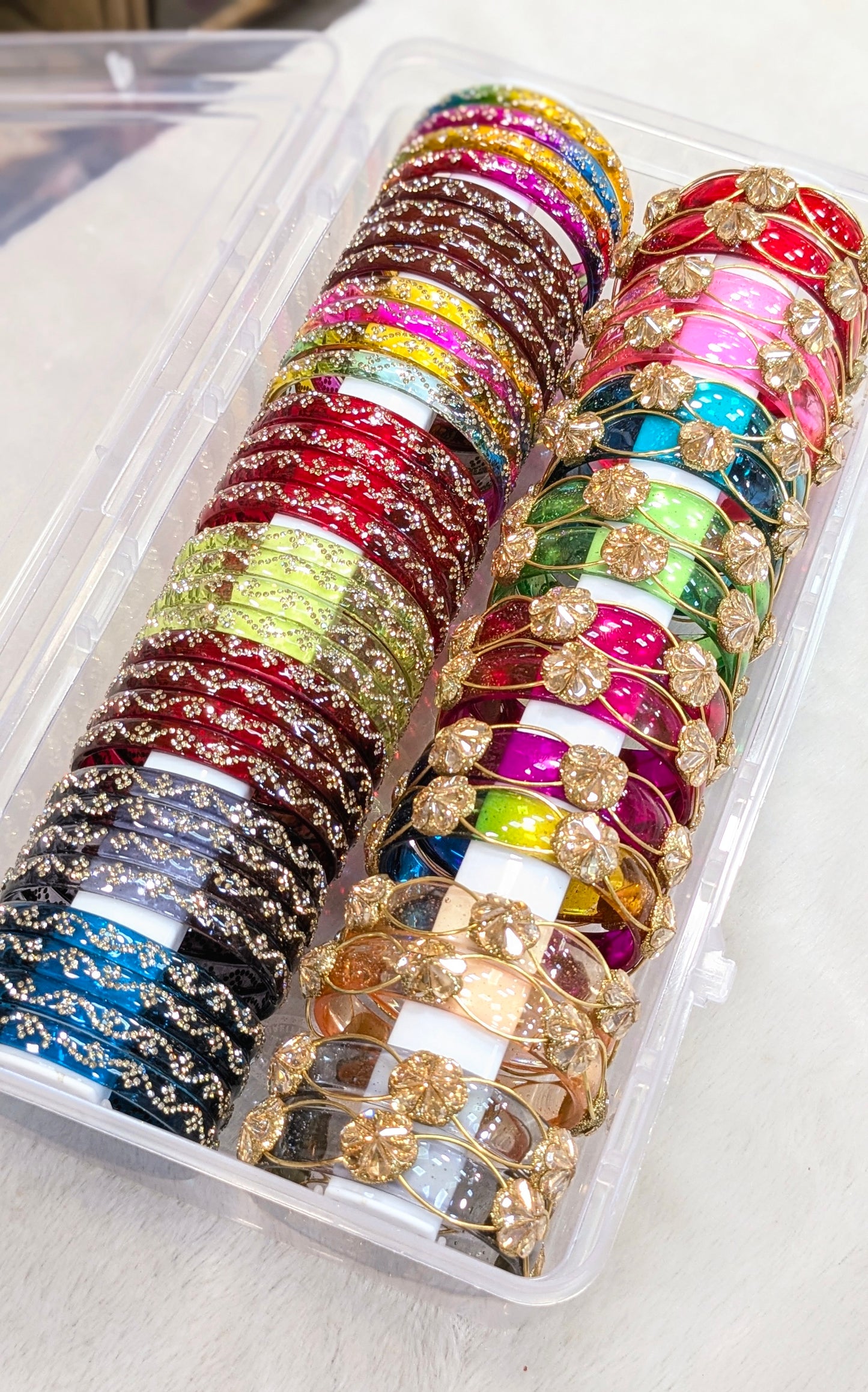 Festival glass bangles combo