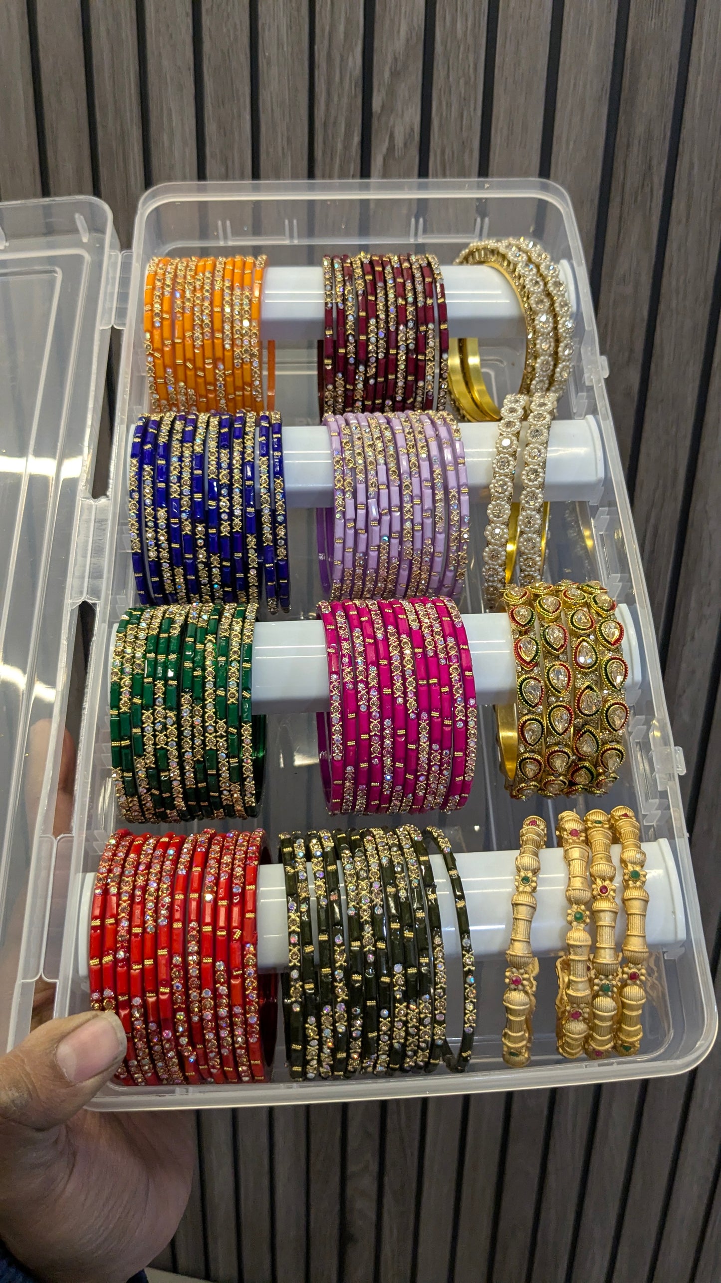 Crystal bangles combo with siders