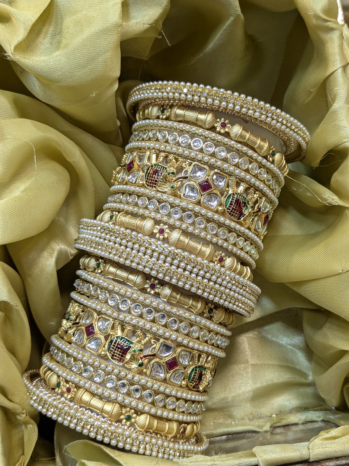 Polki elephant rajwadi bangles