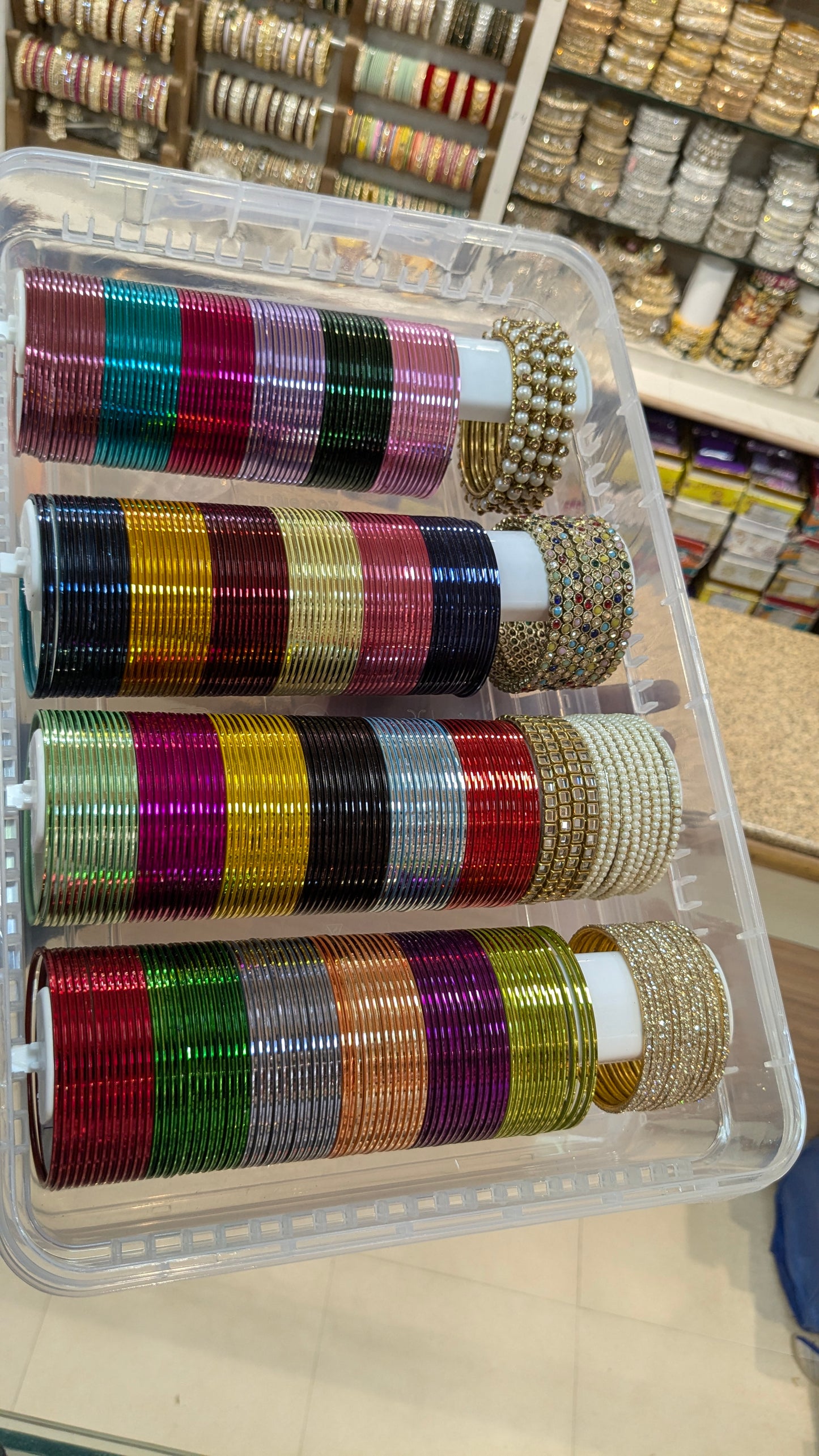 Glossy bangles with siders + organizer