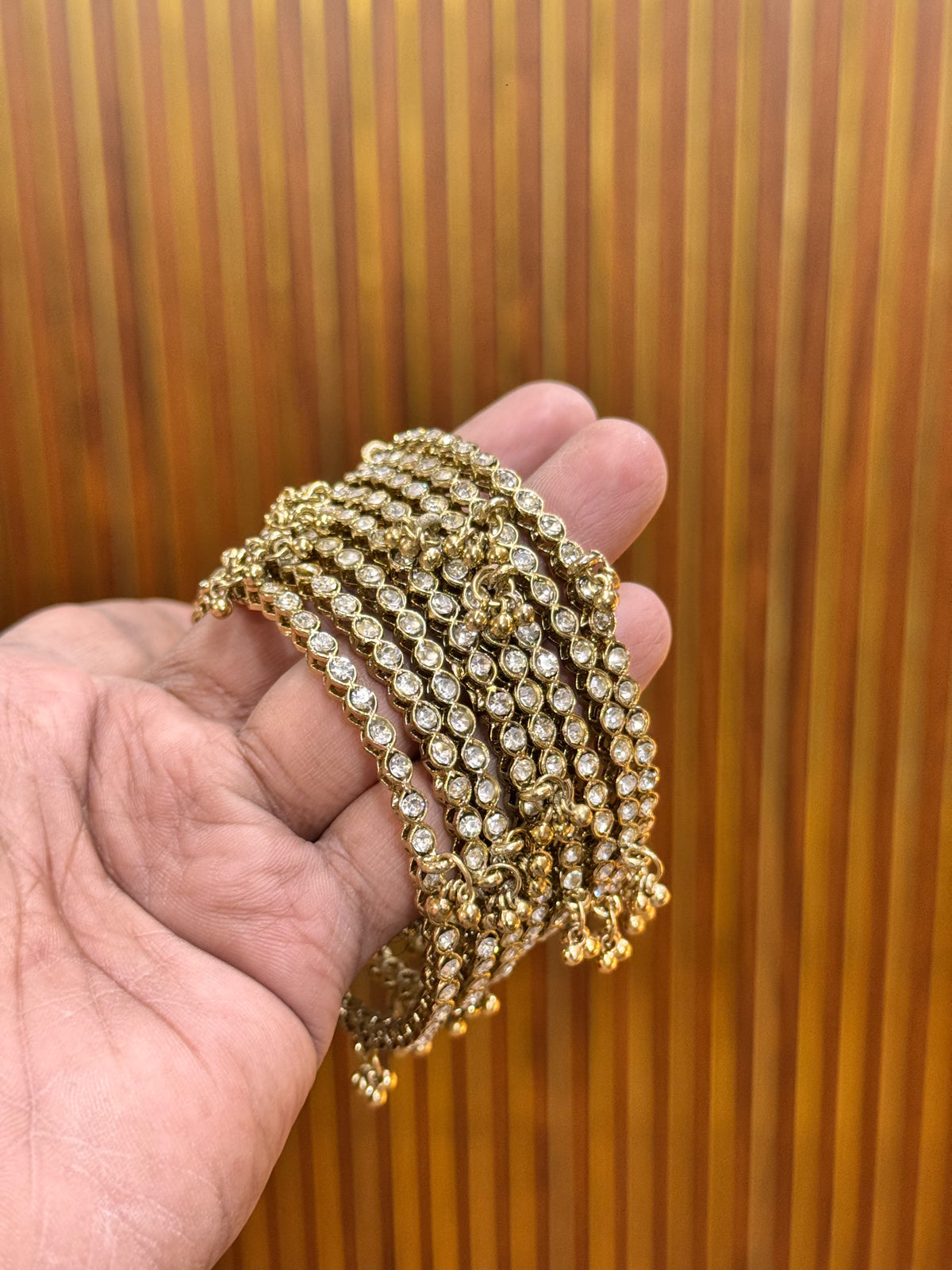 Kashmiri Copper Diamond Gungroos