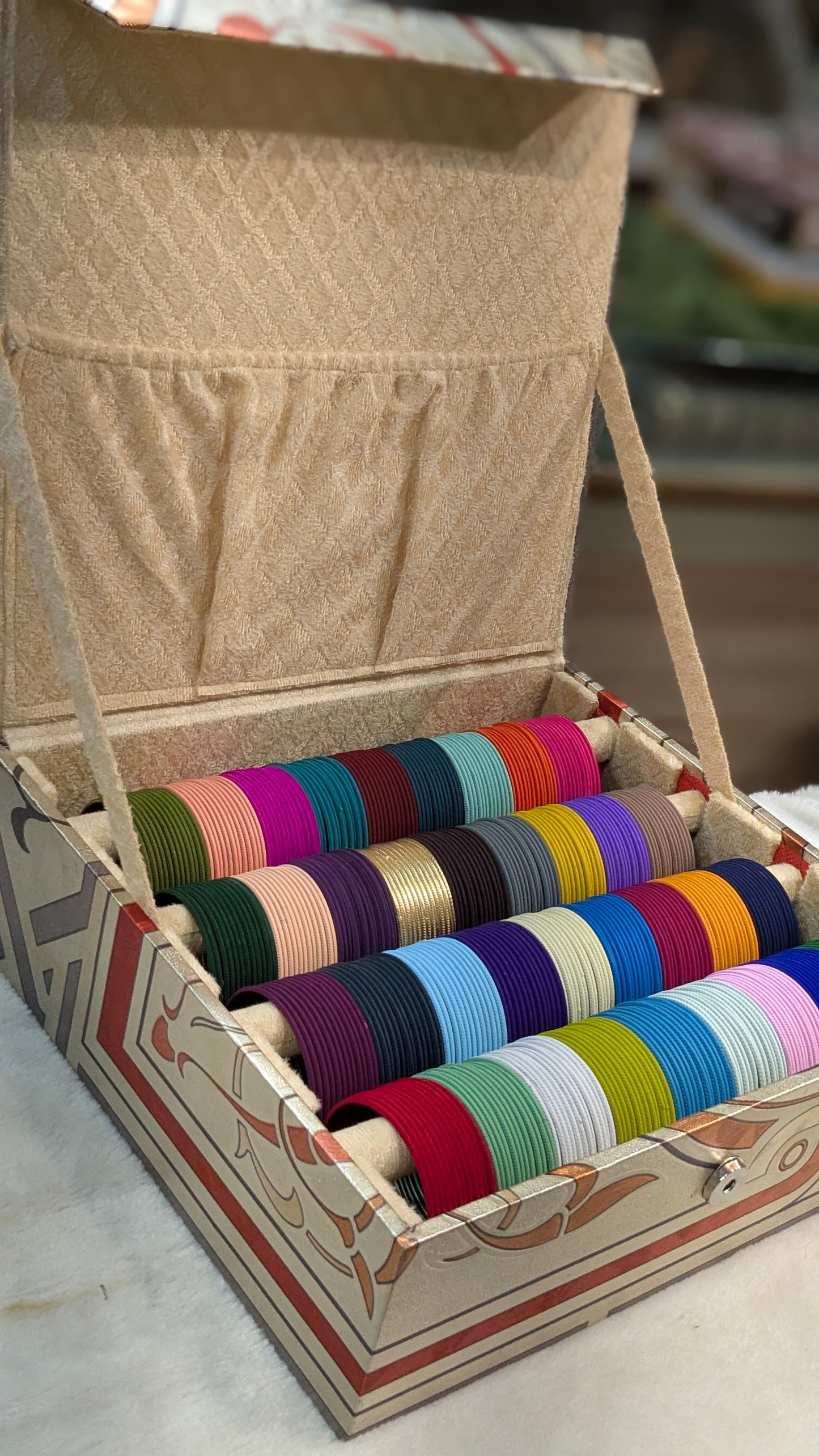 36 dozen bangles with organiser