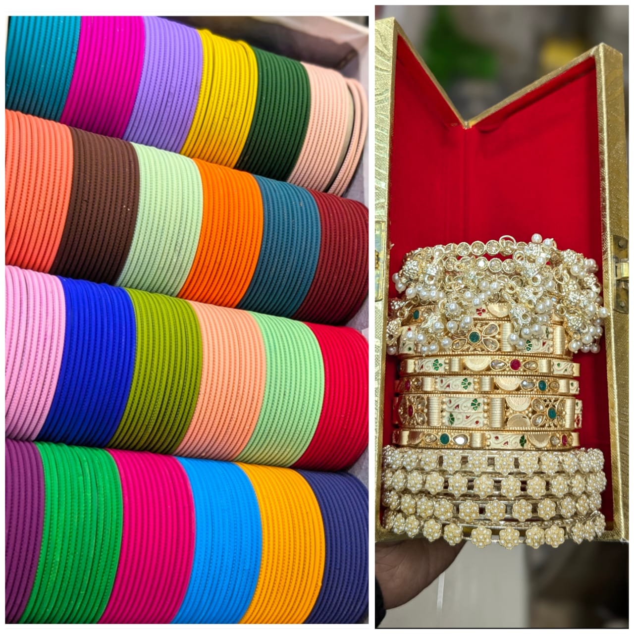 Rajwadi Combo - Traditional Metal Bangles