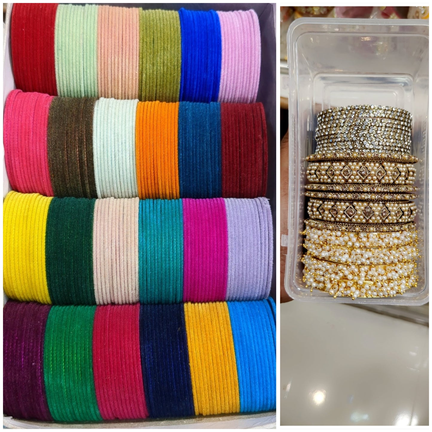 Bangles with copper siders