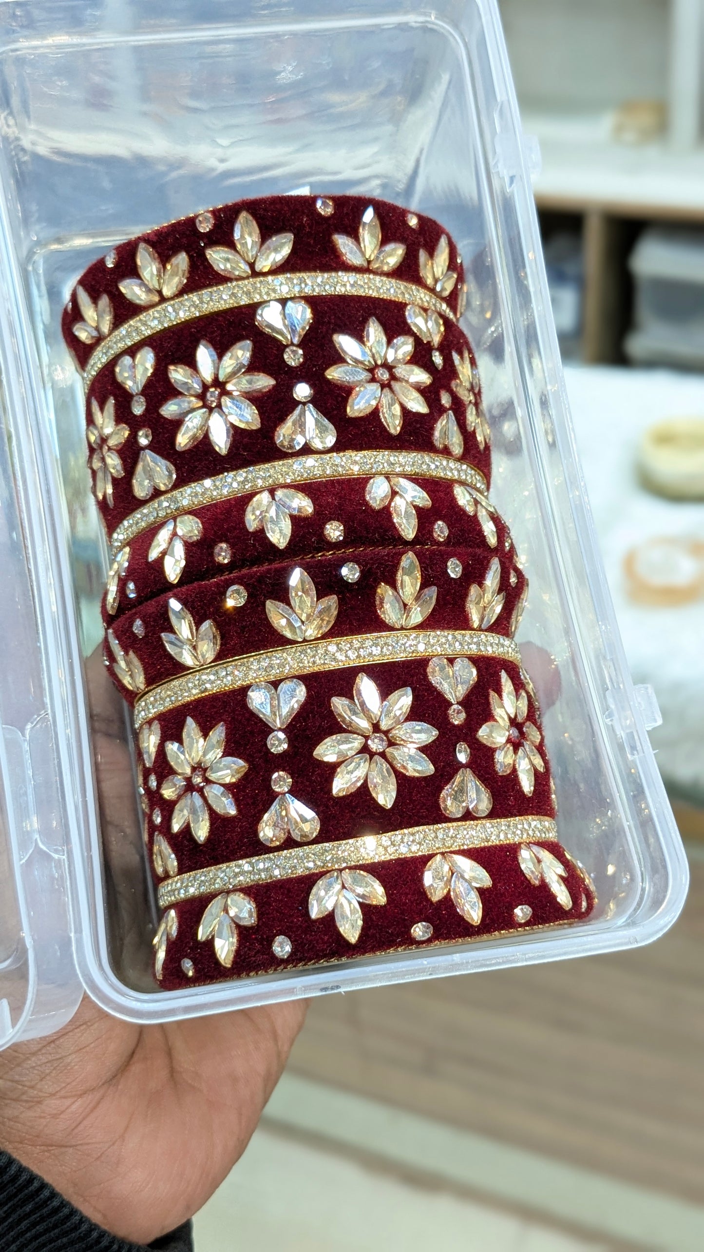 Velvet bangles set