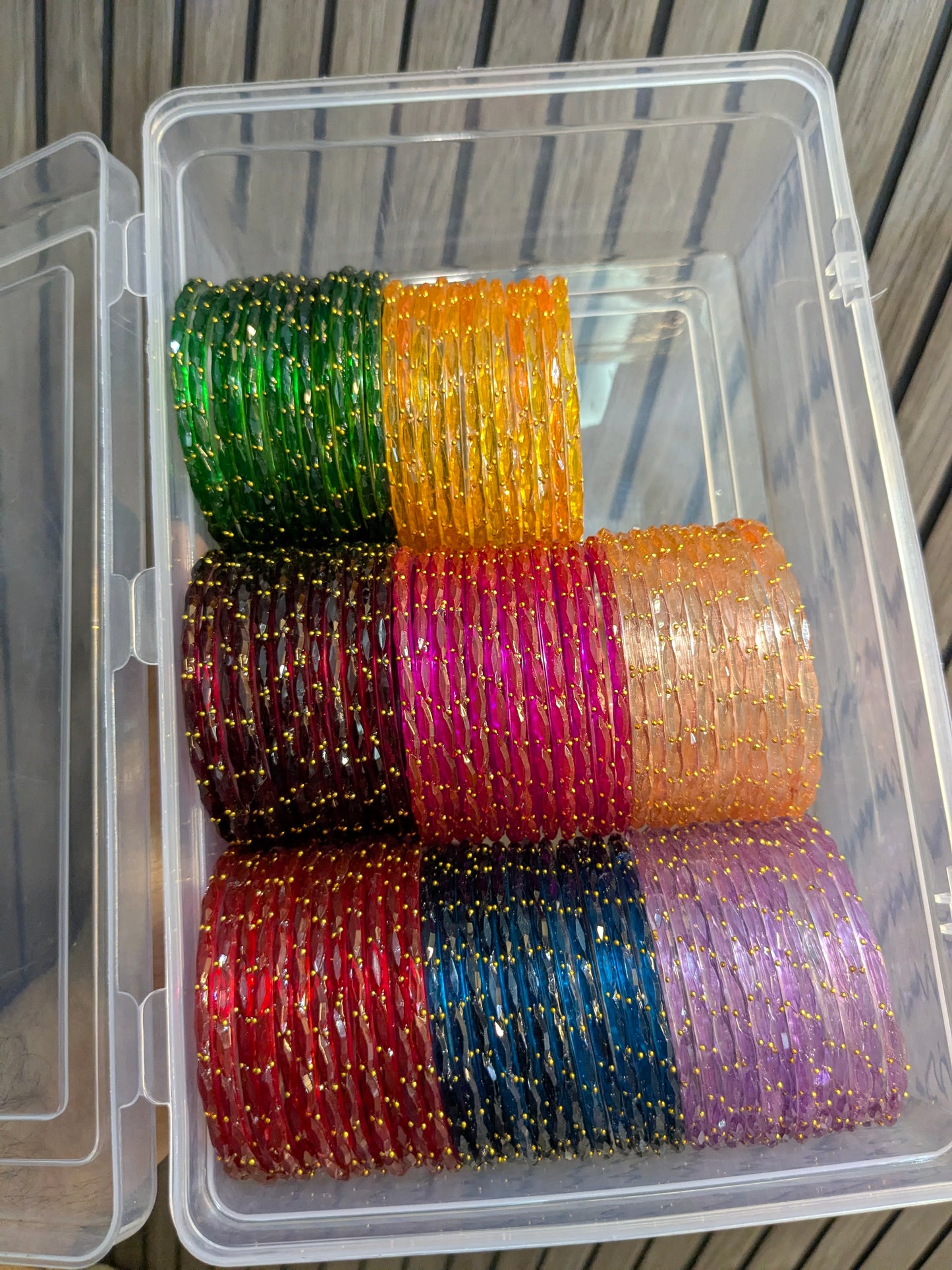 Rain drop glass bangles