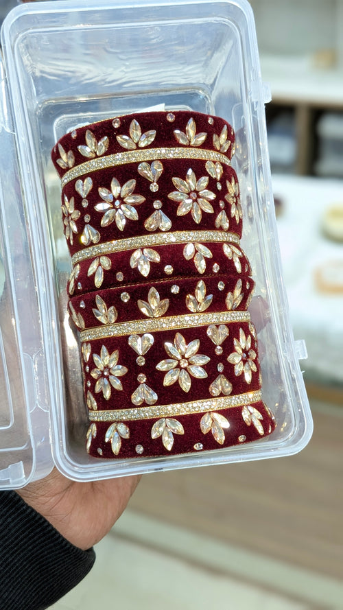 Velvet bangles set