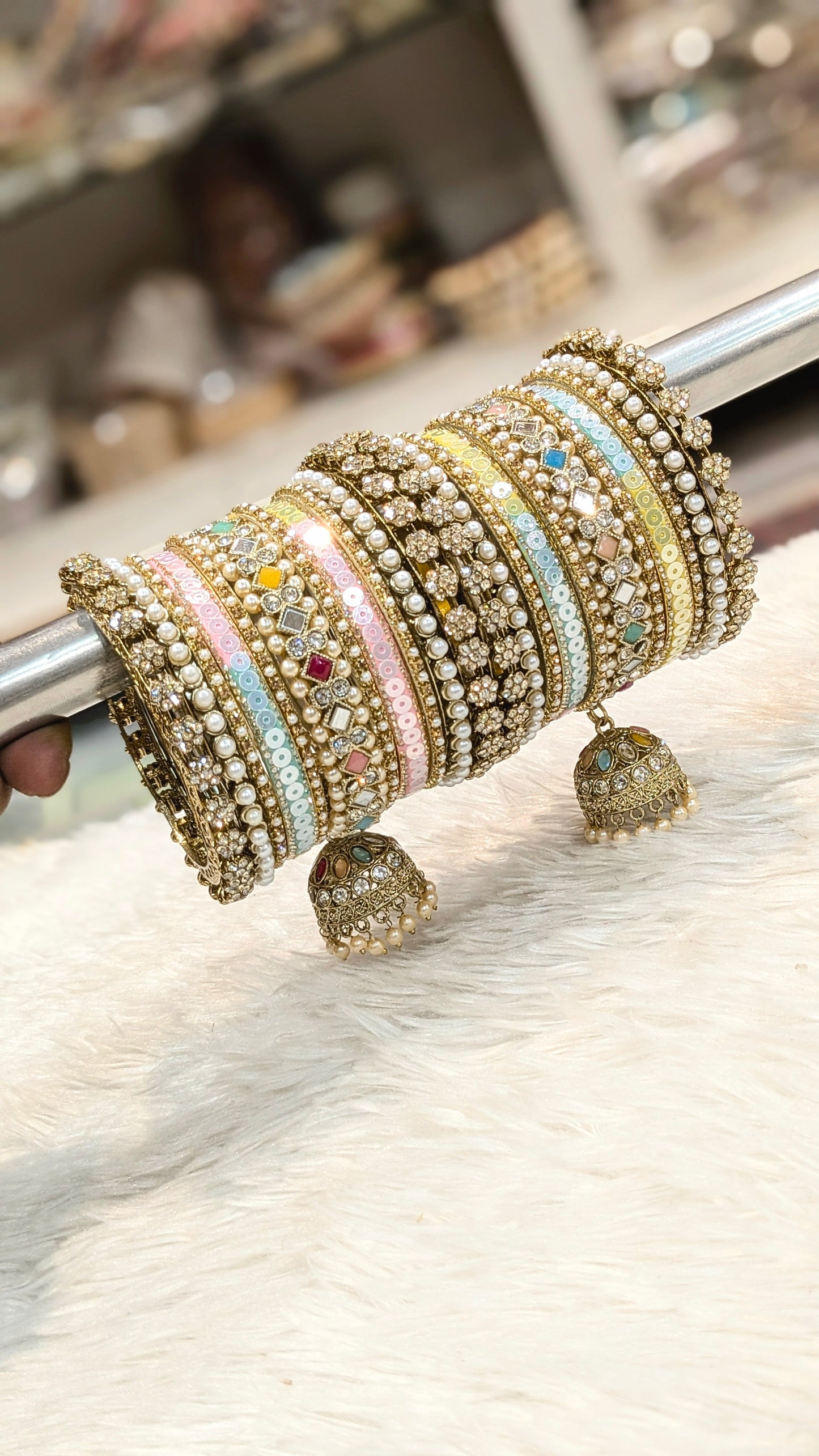 COPPER SEQUENCE BANGLES SET