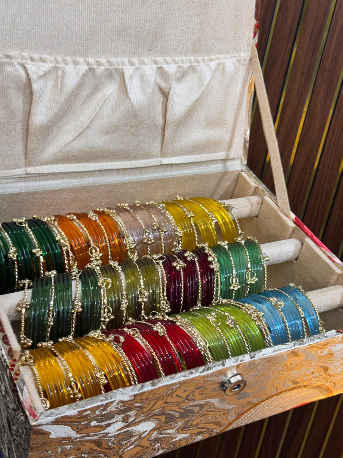 New Jelly Bangles Combo with Kashmiri Gungroos 12 colour/Dozen