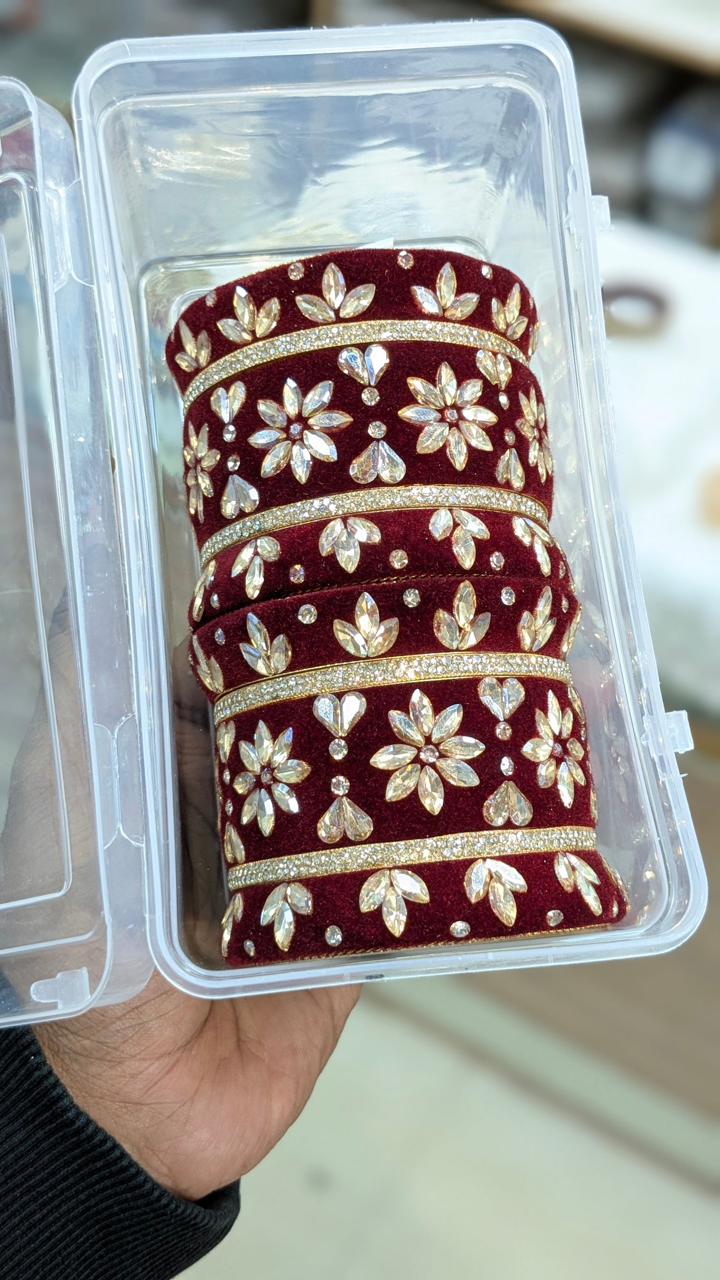 Velvet bangles set