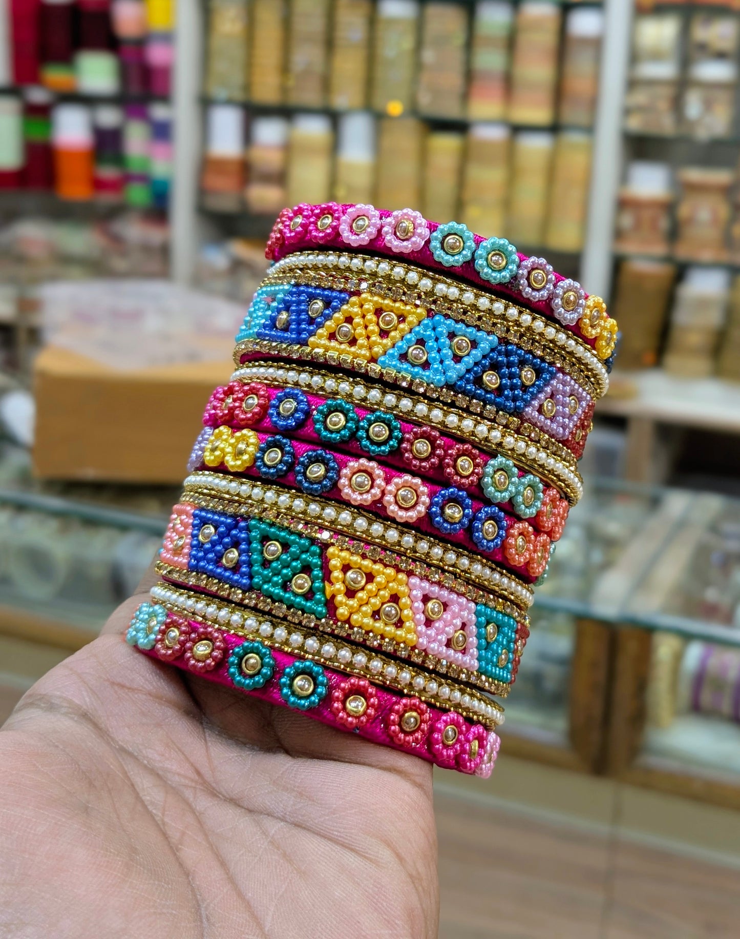 Thread multy bangles set