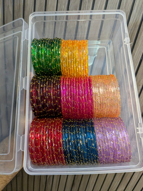 Rain drop glass bangles