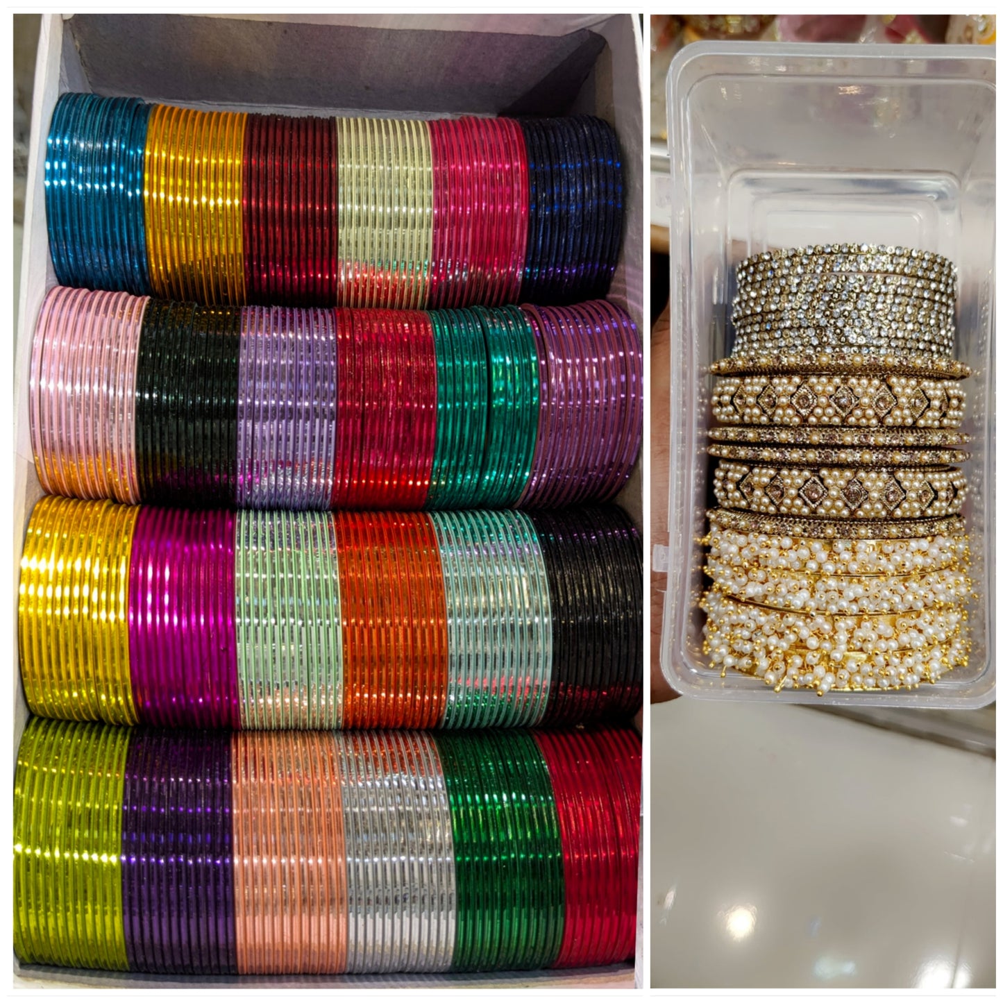 Bangles with copper siders