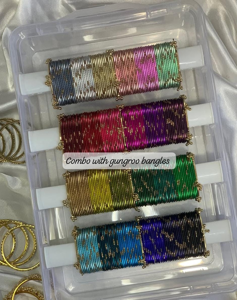 Glitter Gungroo bangles with bangles box