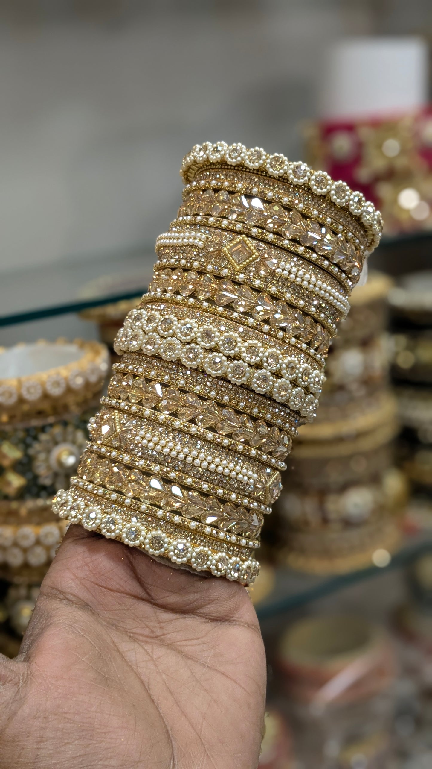 Golden bangles set