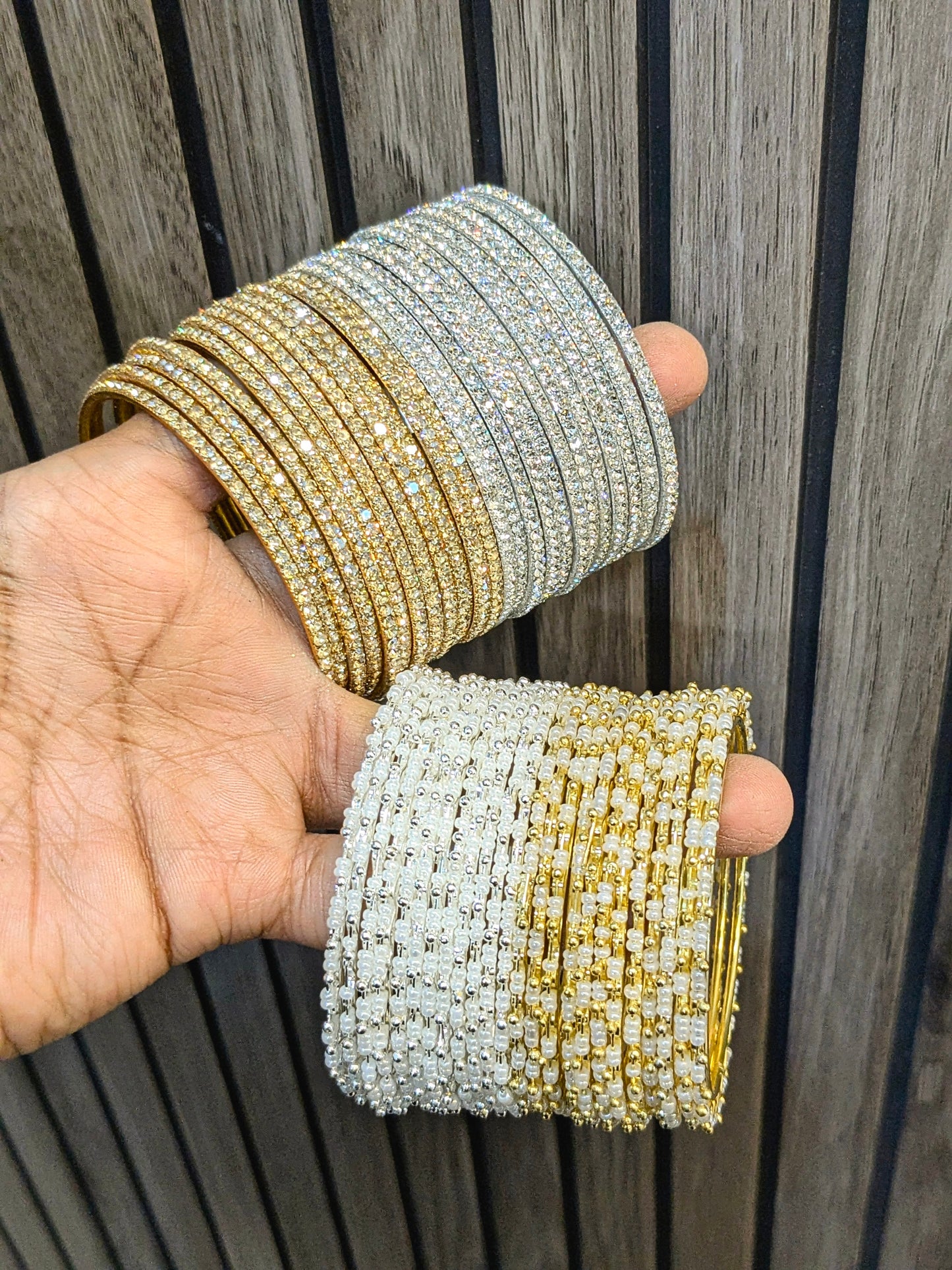 GOLDEN SILVER BANGLES COMBO