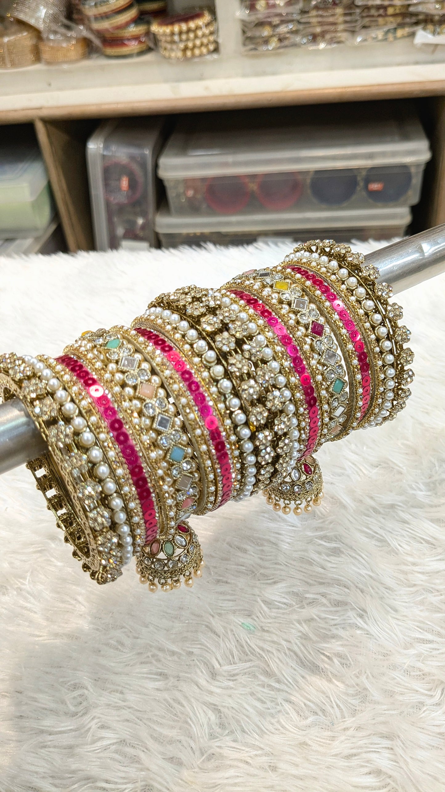 COPPER SEQUENCE BANGLES SET