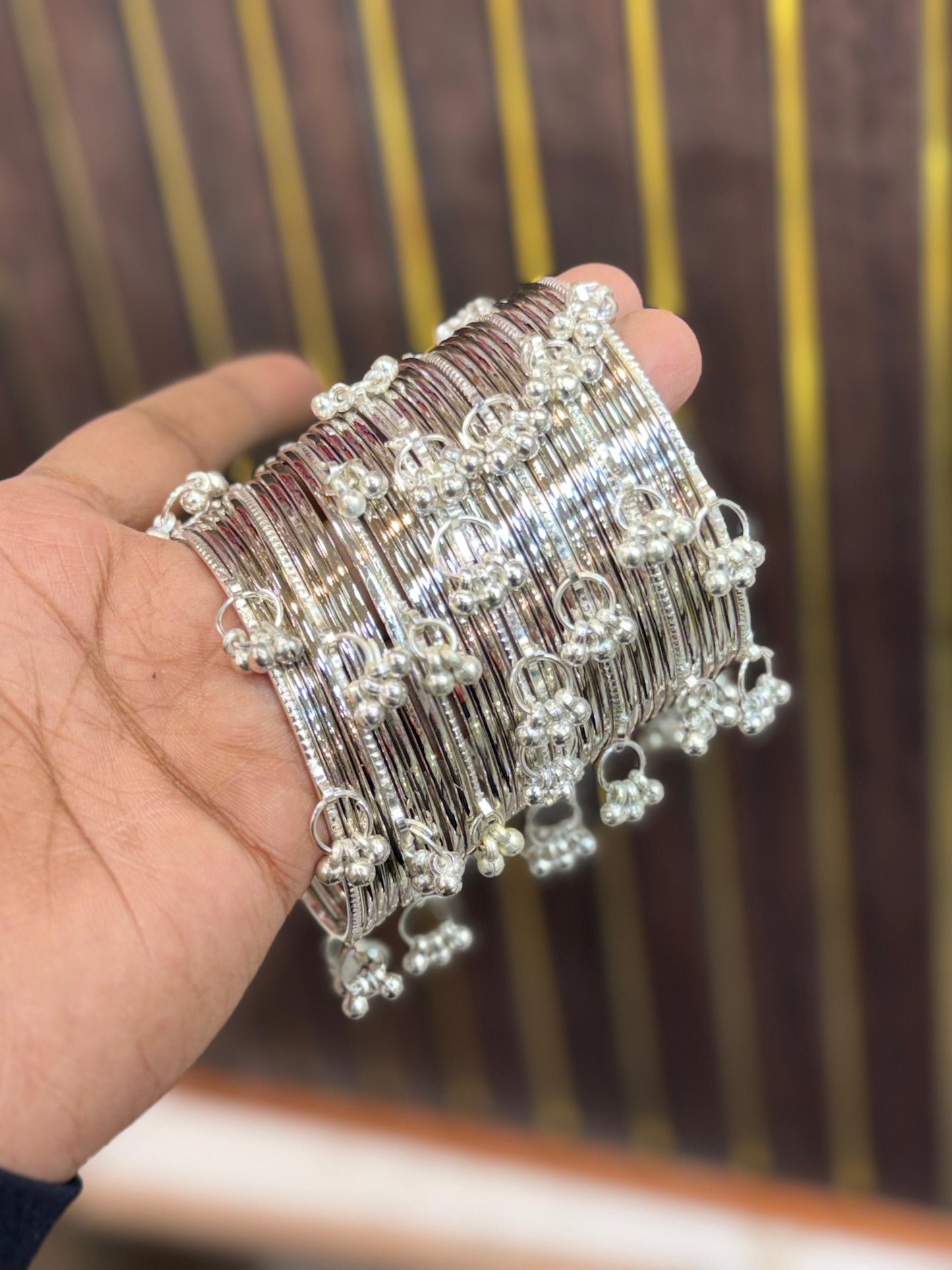 New trending Silver Bangle set