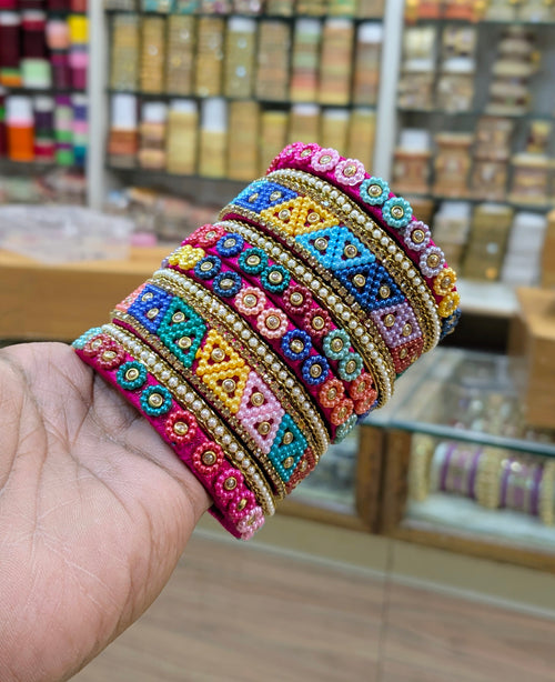 Thread multy bangles set