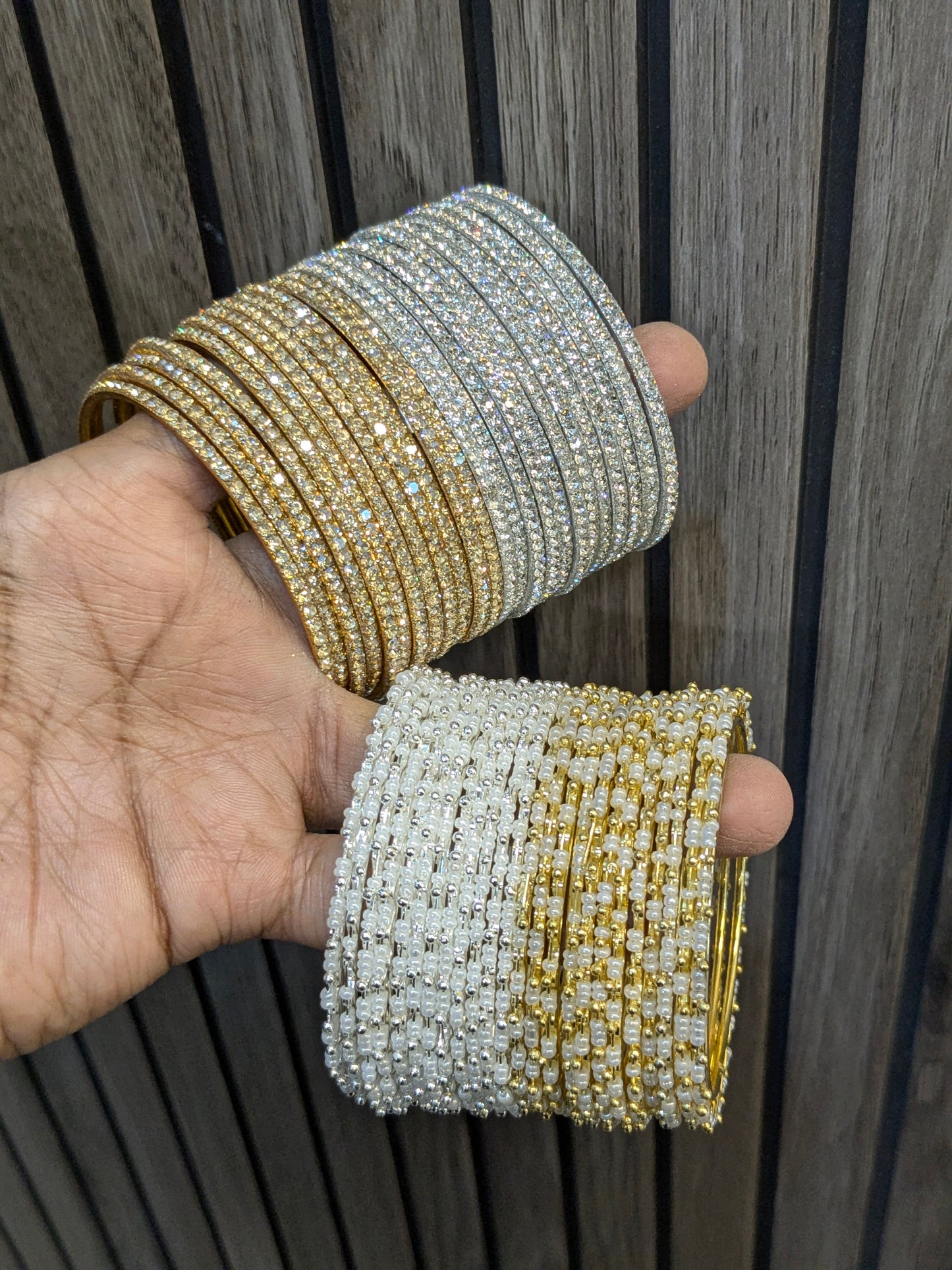 GOLDEN SILVER BANGLES COMBO