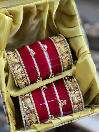 NEW BRIDAL BANGLES PREMIUM QUALITY ELEPHANT CARVING