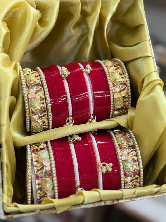 NEW BRIDAL BANGLES PREMIUM QUALITY ELEPHANT CARVING