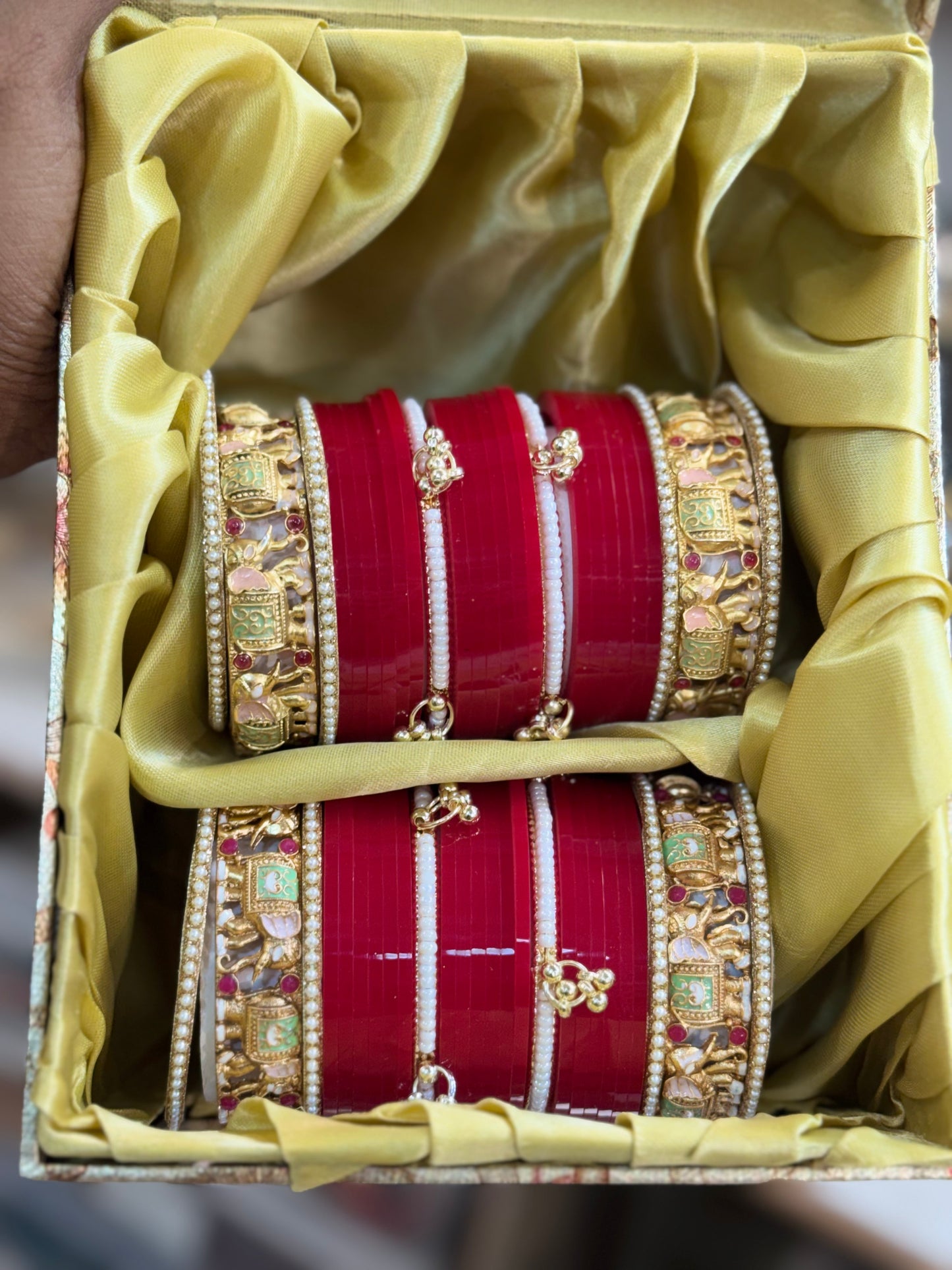 NEW BRIDAL BANGLES PREMIUM QUALITY ELEPHANT CARVING