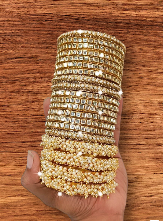 KUNDAN BANGLES SET