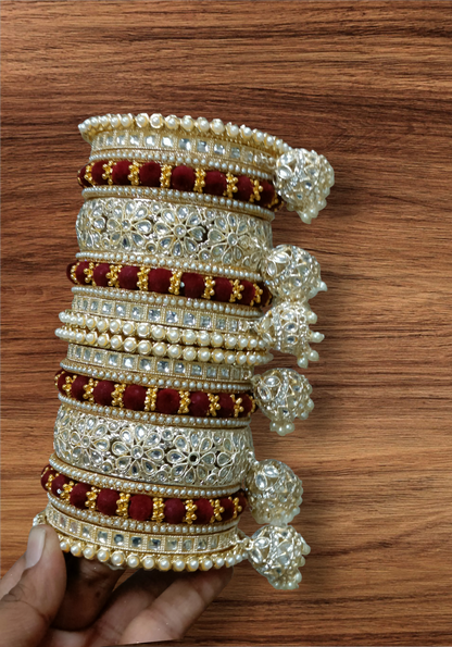 Marron jhumki bangles