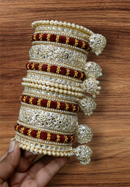 Marron jhumki bangles