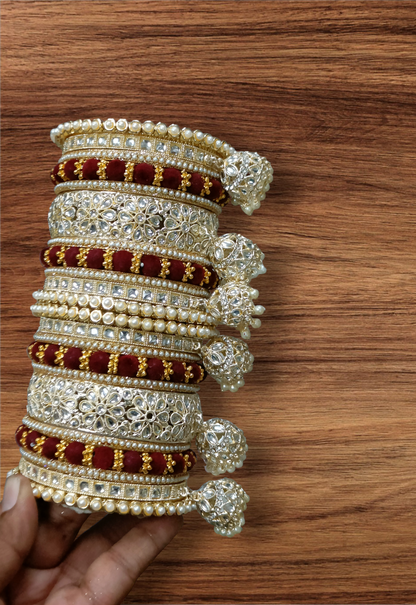 Marron jhumki bangles