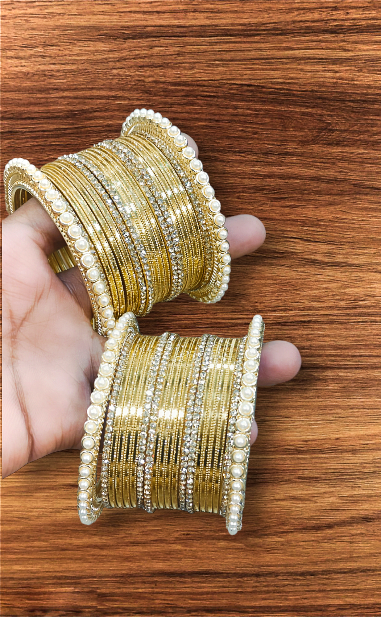 Golden bangles set