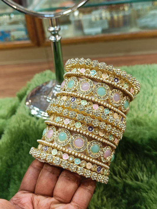 Kundan bangles set 2.1