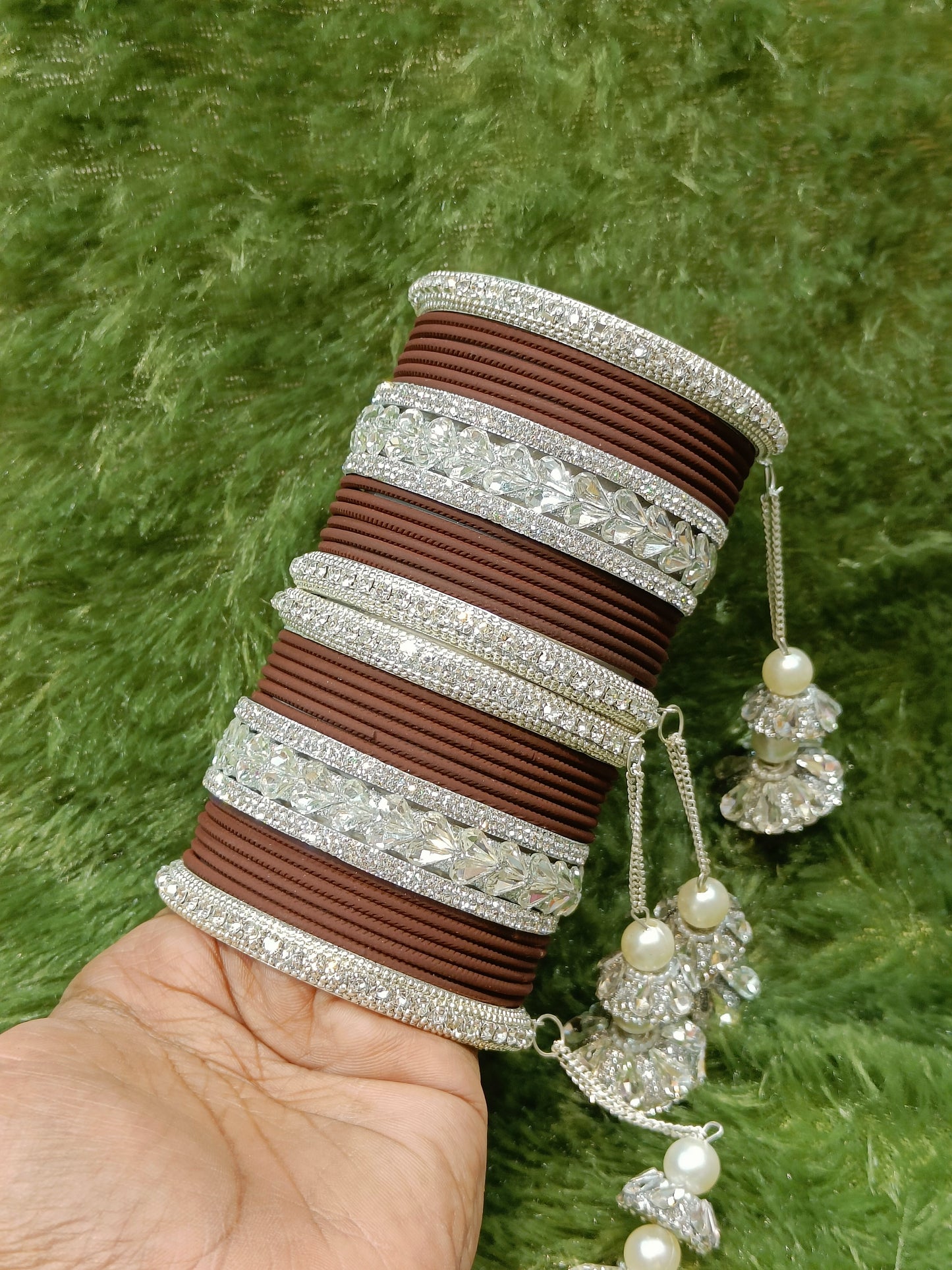 Silver touch bangles set