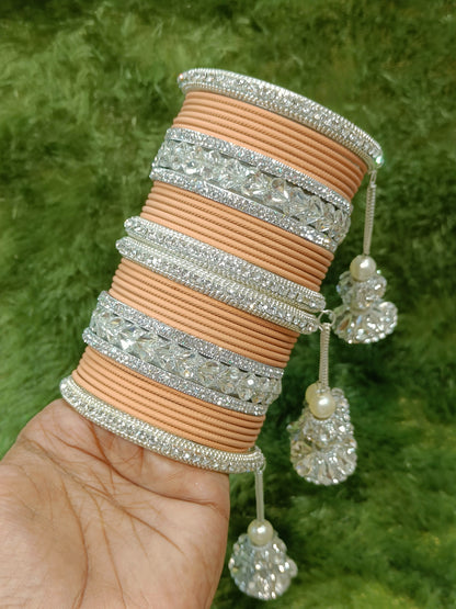 Silver touch bangles set