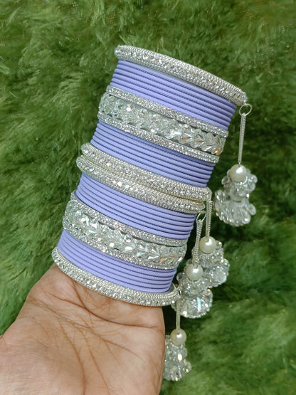 Silver touch bangles set