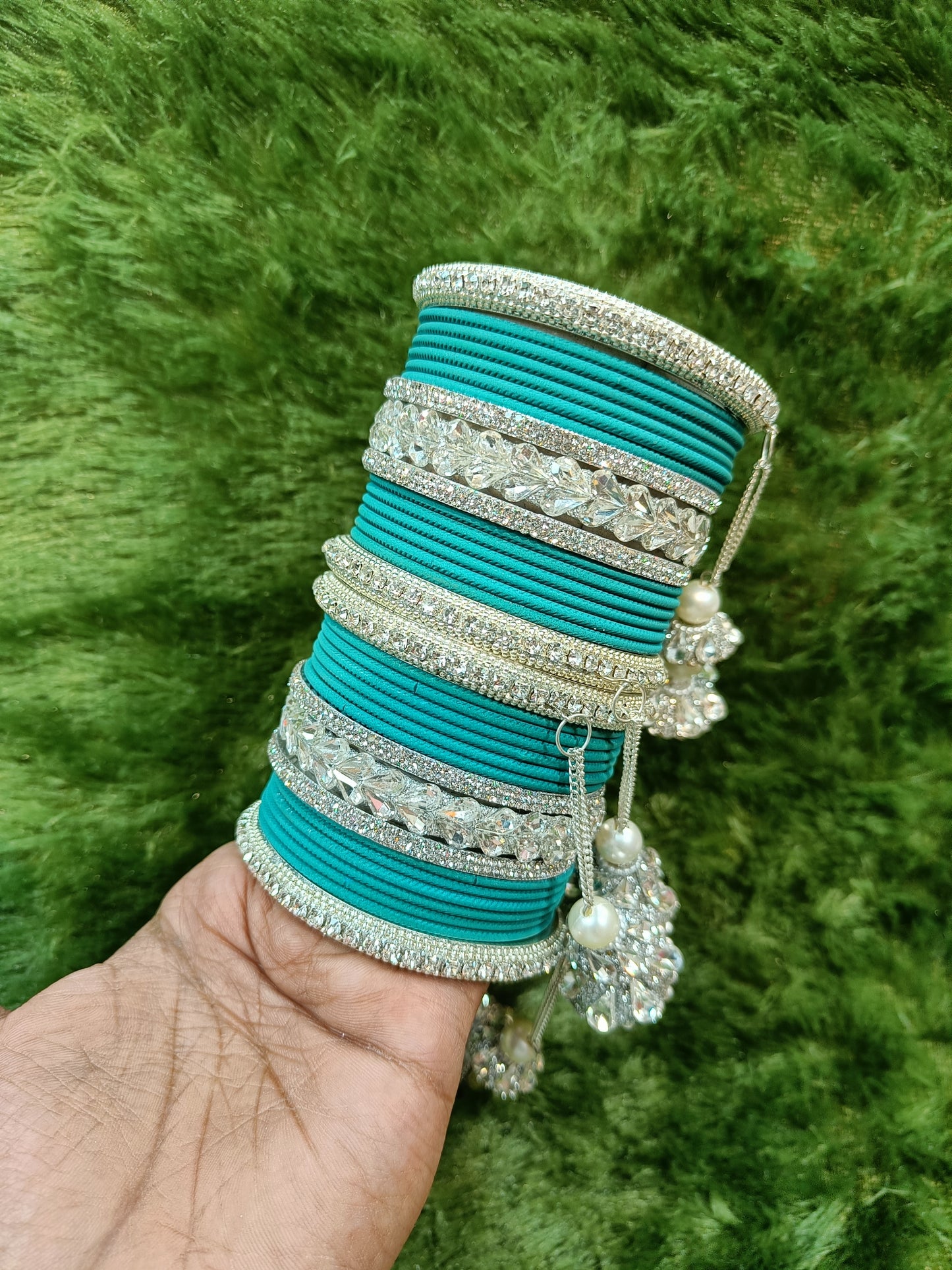 Silver touch bangles set