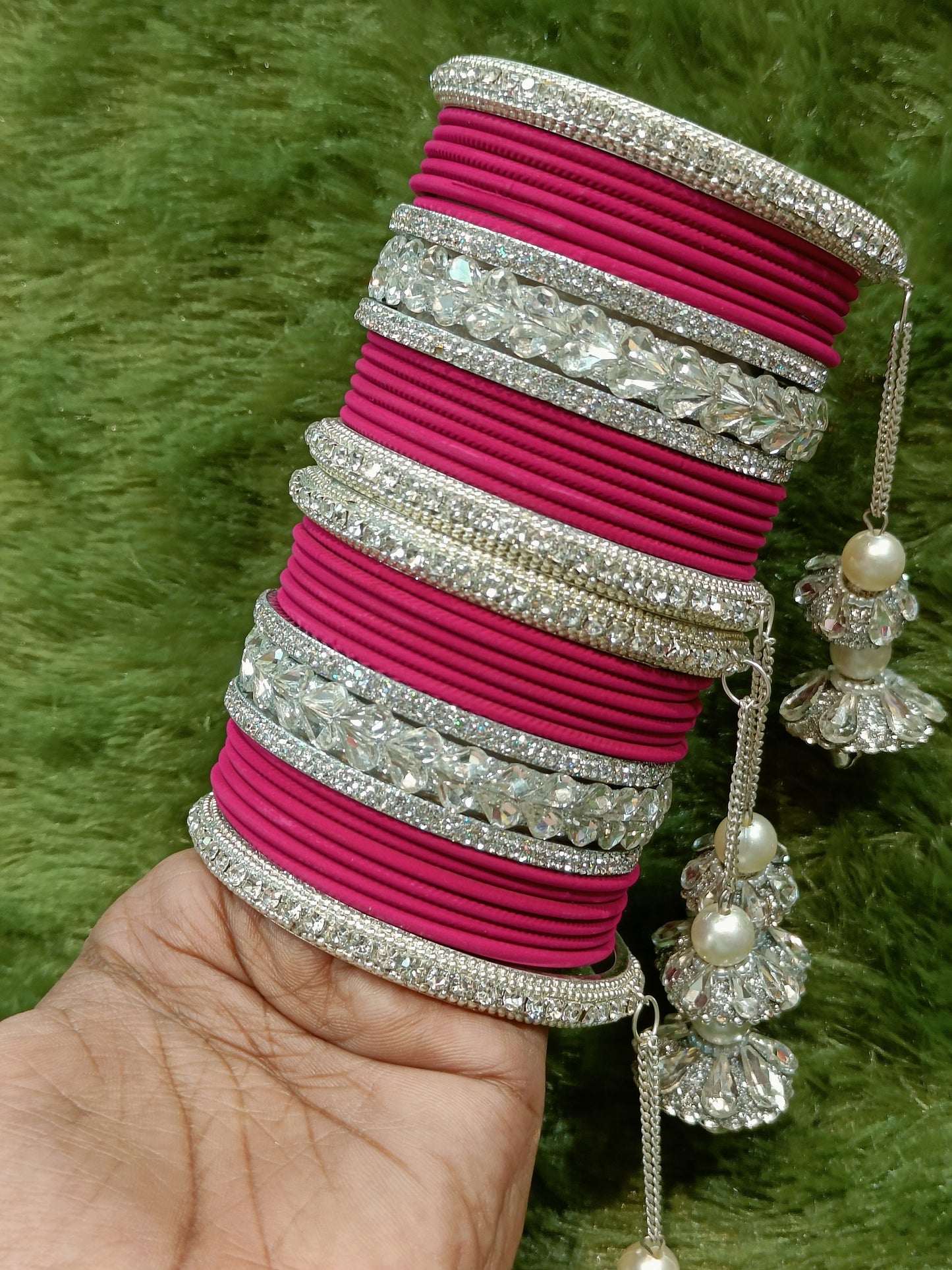 Silver touch bangles set