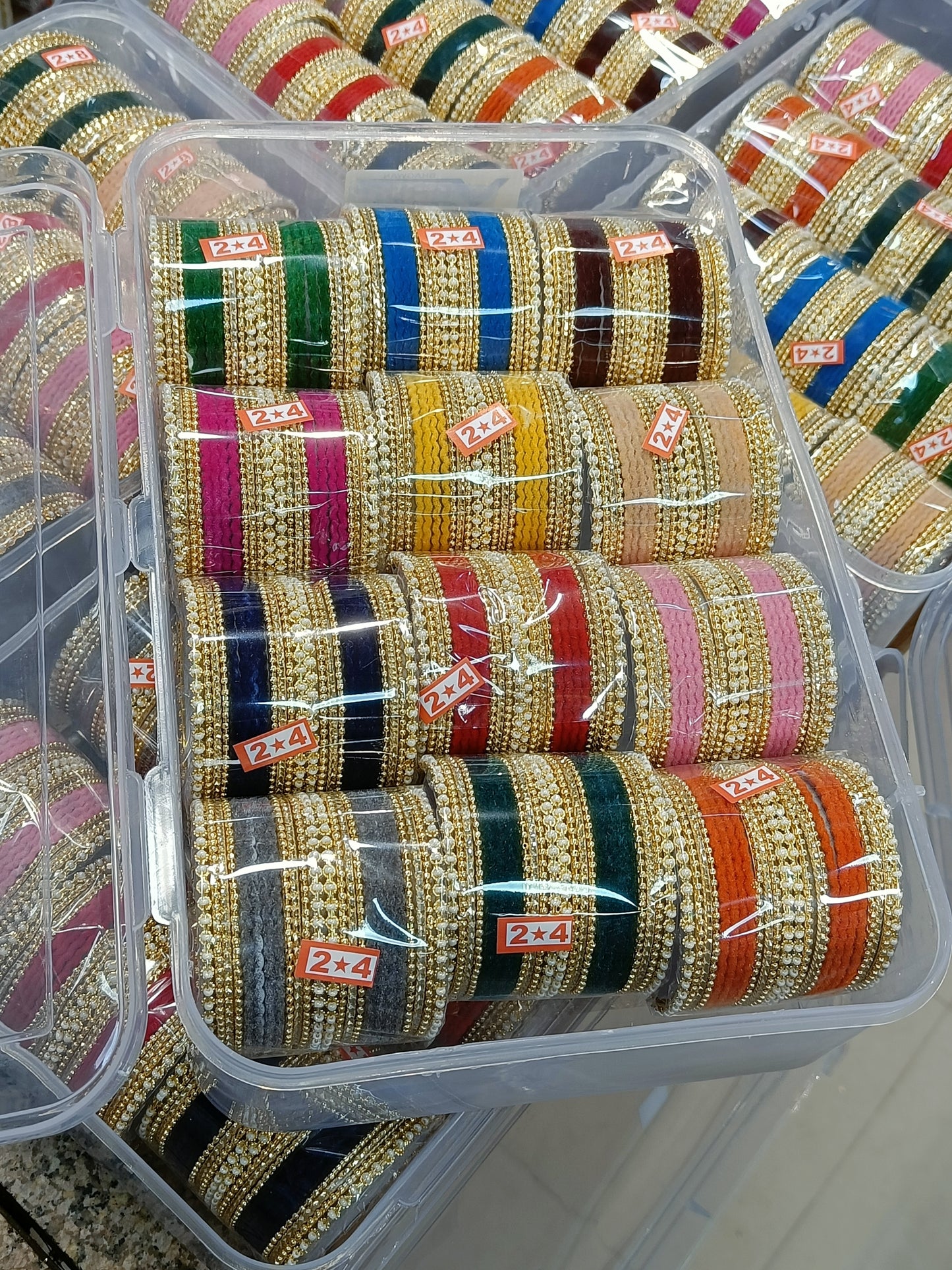 12 set zigzag bangles set