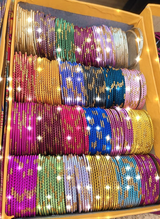 Metal glitter banglescombo