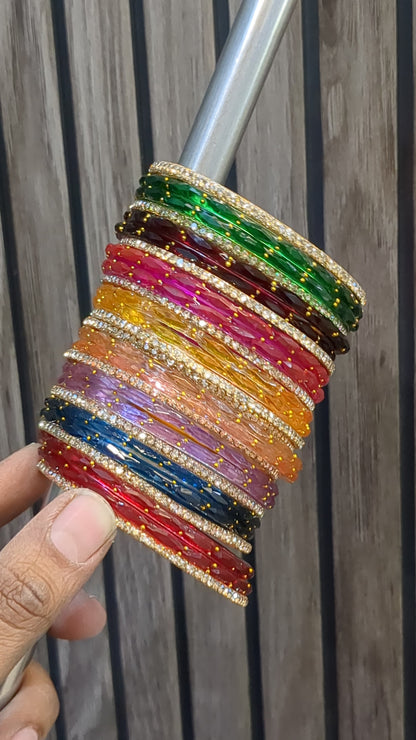 Raindrop multy bangles set