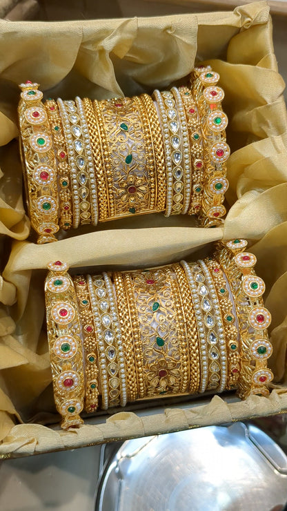 Rajwadi bridal bangles