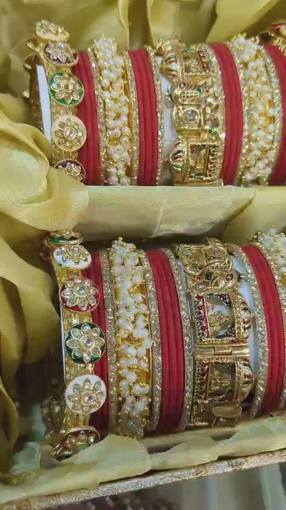 premium quality Rajwadi bridal 
Bangles
