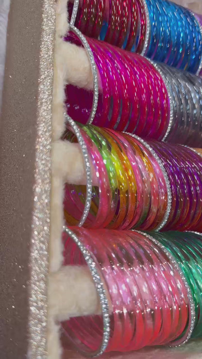 Jelly Bangles With 24 diamond bangles in box