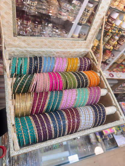 New METAL DOTTED BANGLES WITH ORGANISER